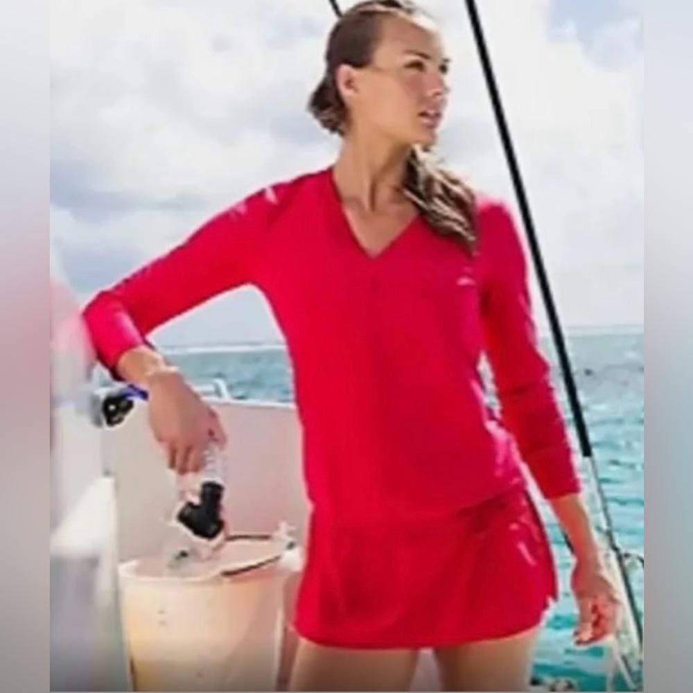 Athleta Granada Wick-It Swim Cover-Up with Long Sleeves & Drawstring, Size XXS - Picture 2 of 9